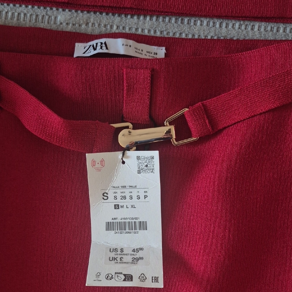 Zara Red Midi Dress - Picture 3 of 8